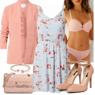 Schicke Outfits Geburtstag mit Hellblau/Blau/Rosa Sommerkleid/Ärmelloses Kleid/SkaterKleid/Bedrucktes Kleid Only "Schickes Abend Outfit"Look: 18 Geburtstag, Konzert, Hütten, Muttertag, Valentinstag, Pop Konzert, Coachella, Malle, Gartenparty, Festival, Geburtstag