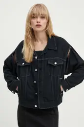Jeans jakna enska, rna barva, S62AN0121