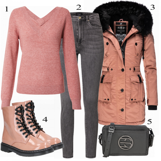 Outfit sa Bež Čizmica Dockers by Gerli "Zimski Outfit"