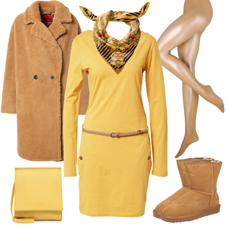 Outfit mit Orange Stiefel ESPRIT "Gemütlicher Alltagslook"