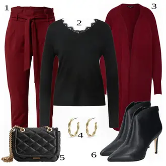 Outfit sa Plava Salonka & Visoki Pet Guess "Elegantan Outfit za jesen"