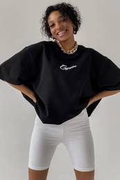Black Printed Oversized T-Shirt