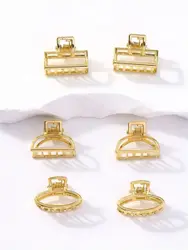 Stevige haarklemmen - Set van 6 stuks - goud - klein - Haaraccessoires - fashion - klemmen - set