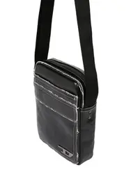 DIESEL Tasche ''''SUBSTRA ESTO'''' schwarz / silber