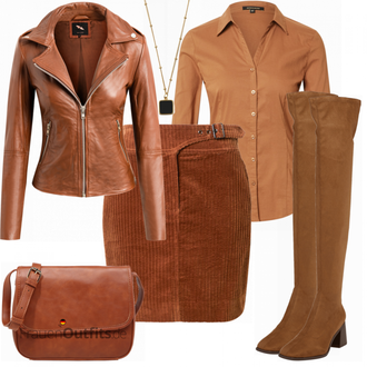 Outfit mit Rot Rock Suncoo "Herbst Outfit in warmen Farben"