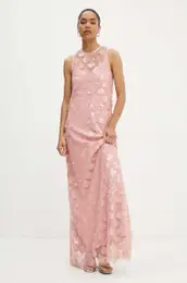 Obleka No Sleeve Maxi Dress roza barva, 1132211922