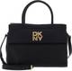 DKNY Leren Handtas Schoudertas Rosa Satchel Blk / Gold Zwart