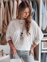 Bluzka damska one size oversize z wisiorkiem LUZVIA ecru