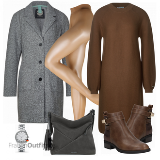 80er Outfit mit Braun/Dunkelbraun/Beige Klassischer Stiefel/Cowboystiefel/Gefütterte Stiefelette/Vintage Stiefel/Rahmengenähter Schuh/Leder Stiefelette/Lederjacke/Vintage Stiefelette/Reitstiefel/Chelsea Boot About You "Herbstliches Freizeit Outfit"Look: Uni, Western, Country Styl, Cowgirl, Schön, Duckfeet, 80er