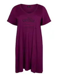Zizzi Kleid ''''MALBA'''' rotviolett / schwarz