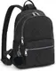 TAN.TOMI Rugzak - Dames Rugtas - Schooltas - City Rugzak Meisje - Pluche Bal Sleutelhanger - Waterdicht Nylon - Klein - Zwart