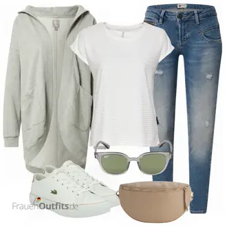 Outfit mit Grün Tasche HALLHUBER "Toller Look für den Frühling"