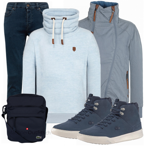 Blau Sneaker Lacoste kombinieren