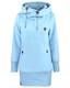 BIUBIU Damen Herbst Winter Sweatshirt Hoodie Kapuzenpullover Oberteil Kapuzenjacke Mantel Hellblau DE 32-34