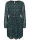 VERO MODA Kleid dunkelgrün / silber