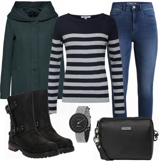 Outfit mit Blau Stiefel UGG "Comfort"
