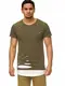 INDICODE JEANS Shirt ''''Lund'''' khaki / weiß