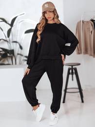 Komplet dresowy damski one size oversizowy DRESIS czarny