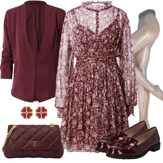 Outfit mit Lila/Rosa Kleid Große Größe/Blusenkleid/Chiffon Kleid/Boho Kleid Elegant/Herbstkleid/Geblümte Kleid/Spitzenkleid/Nicki Kleid/Bedrucktes Kleid/Vintage Boho-Kleid/Vintage Kleid guido maria kretschmer women "Stilvoller Look für den Frühling"