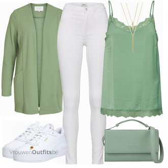Outfit met wit Sneaker Puma "Super voor de vrije tijd"