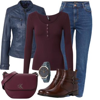 Kombinacije s "mom" trapericama Jesen sa Kaki/Bež Duga košulja/Zamotana Majica/Ležerni topić/Hlače/Dugi top/Majica/Košulja top/Obični top Pieces "Jesenski outfiti"