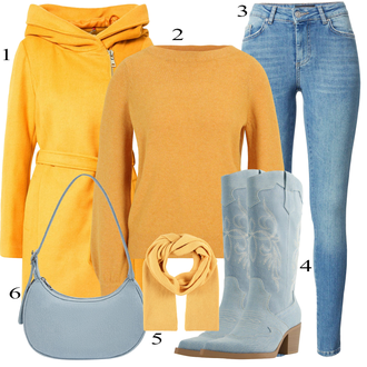 outfit mit Svetlo modra Pull&Bear "Zimski outfit"