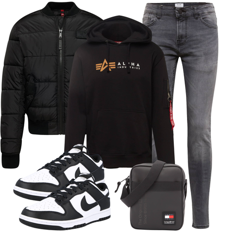 Grau/DunkelGrau/HellGrau Biker Jeans/Lederjacke/Leder Schuhe/Slim Fit Jeans/ThermoJeans/Herren Lederjacke/Winterjacke/Jeans mit Schlitz/Low Rise Jean Only & Sons kombinieren