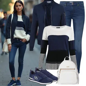 Sportlich Outfit mit Blau/Hellblau/Dunkelblau FunktionsJacke/TrainingsJacke/LanglaufJacke/MerinoJacke Ziener "Perfekt für die Freizeit"Look: Boyfriend, Sportlich, Unisex, Outdoor, Skater