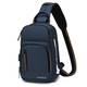 Wind Took Schultertasche Herren Taschen Brusttasche Sling Bag Crossbody Rucksack mit USB Ladeanschluss Kopfhörer Loch für Reise Arbeit Sport Daypack (Marineblau),21 x 12 x 32 cm