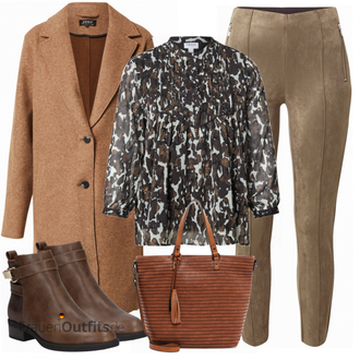 80er Outfit mit Braun/Dunkelbraun/Beige Klassischer Stiefel/Cowboystiefel/Gefütterte Stiefelette/Vintage Stiefel/Rahmengenähter Schuh/Leder Stiefelette/Lederjacke/Vintage Stiefelette/Reitstiefel/Chelsea Boot About You "Schickes Herbst Outfit"Look: Uni, Western, Country Styl, Cowgirl, Schön, Duckfeet, 80er