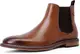 DESAI Herren Chelsea Boots Stiefeletten Klassischer Freizeit Männer Formelle Schlupfstiefel Echtleder Schuhe, Braun, 41 EU