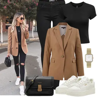 Sommer Outfit mit Schwarz Laufschuhe für Männer/Crop Top/T-Shirt Training/Funktions T-Shirt/Shirt/Klassische Länge/Kurzarm T-Shirt/Kurzes Oberteil/Mesh Shirt/Cropped Shirt Only "Perfektes Büro Outfit"