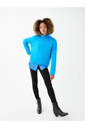 Plain Women's Leggings Trousers with Elastic Waist