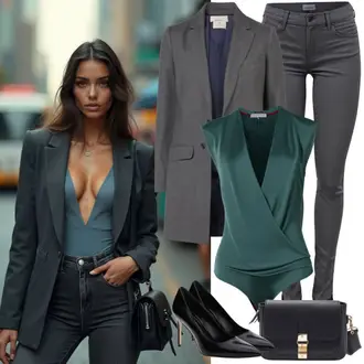 Blazer outfits su Pilka Kostiumas/Vasarinė Striukė/Tvario Striukė/Dviguba Striukė/Pavasarinė Striukė/Uniforminė Striukė/Slydimo Striukė weekday, Pilka/Šviesiai Pilka Odinė Striukė/Biker Džinsai/Džinsai su Skeltuku/Žemas Aukščio Džinsas/Push up Džinsai/Slim Fit Džinsai/Odinės Bateliai/Termo Džinsai/Žieminė striukė Only "Pavasario apranga"