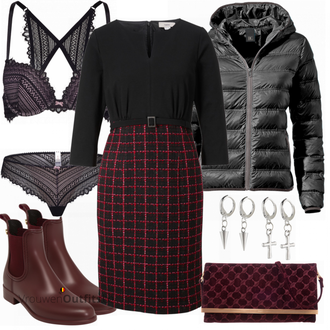 Winter Outfits met blauw ESPRIT "Heine Jurk"