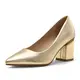 DREAM PAIRS Damen Pumps Elegante, gepolsterte Pumps mit Blockabsatz für Damene Gold/PU SDPU2227W-E Größe 38 (EUR)