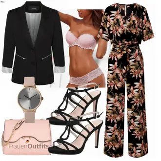 Outfit mit Rot Jumpsuit Only "Modernes Business Outfit"