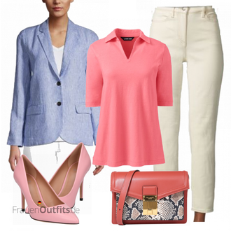 Outfit mit Beige High Heel Boss "Stylische Sommerlaune"