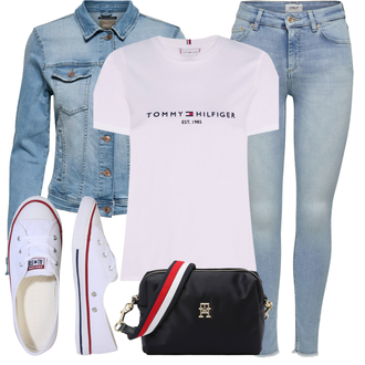 Outfit sa Bijela/Krem platnena cipela/Niska Tenisica/Tenisica bez vezica Converse "Tvoj Otmjeni Outfit"