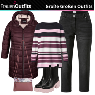 Outfit mit Kurzmantel miamoda "Plus Size Outfit für den Winter"