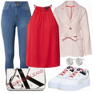 Outfit met wit Sneaker Puma "Stijlvolle combinatie voor vrije tijd"