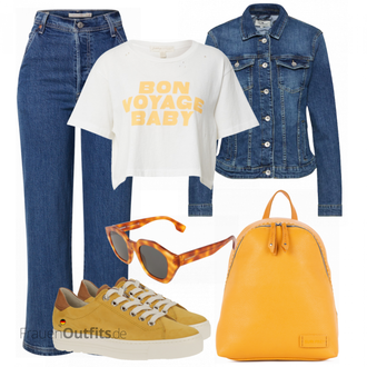 Outfit mit Grau Top BILLABONG "freizeit outfit"