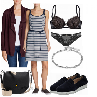 Outfit mit Schwarz/Rosa Bikini große größe JETTE "Leichtes Outfit"