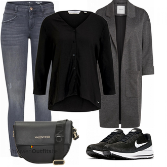 Outfit met blauw Sneaker Nike "Coole look voor de lente"