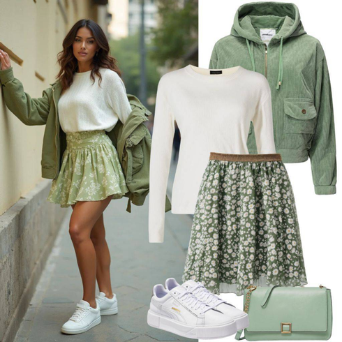 Comment poter Blanc/Crème Chemise en tricot/T-shirt Fantaisie/T-shirt à Manches Courtes/Top Court/Haut de Fête/Chemise Top/Top Casual/Top en Maille/T-shirt Casual/Pull à Frange influencer avec Blanc/Rose/Vert/Multicolore/Marron Jupe Pantalon temu