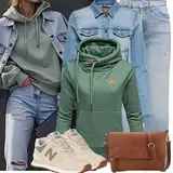Outfits mit Leder Sneakern image