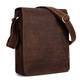 Kattee Vintage Büffelleder Flapover Laptoptasche Messenger Schultertasche