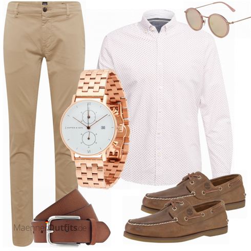 Weiß/Blau/Rosa/Beige Casual Hemd Tom Tailor kombinieren