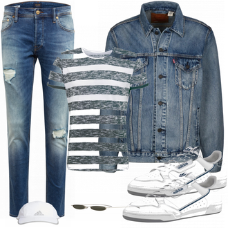 Outfit mit Hut Adidas Performance "Praktischer Look"