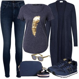 Outfit s Modrá Taška Přes Rameno/Taška/Doplňek/Malá Taška Ted Baker "Stylová kombinace na jaro"